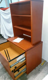 HON Cognac Brown 2-Drawer Lateral Filing Cabinet with Bookcase RETAIL $1,908