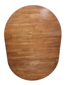 Oval Dining Table with 18-Inch Extension Butterfly Leaf, Saddle Brown
