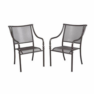 LOT OF 2 Hampton Bay Mix and Match Andrews Stack Patio Chair - PICK UP ONLY