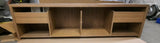 86'' Wide 2 Drawer Solid Wood Tone Buffet Table