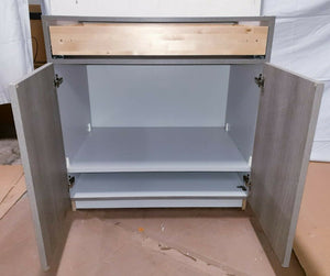 2 Doors Vanity Sink Base with 1 Drawer - Gray