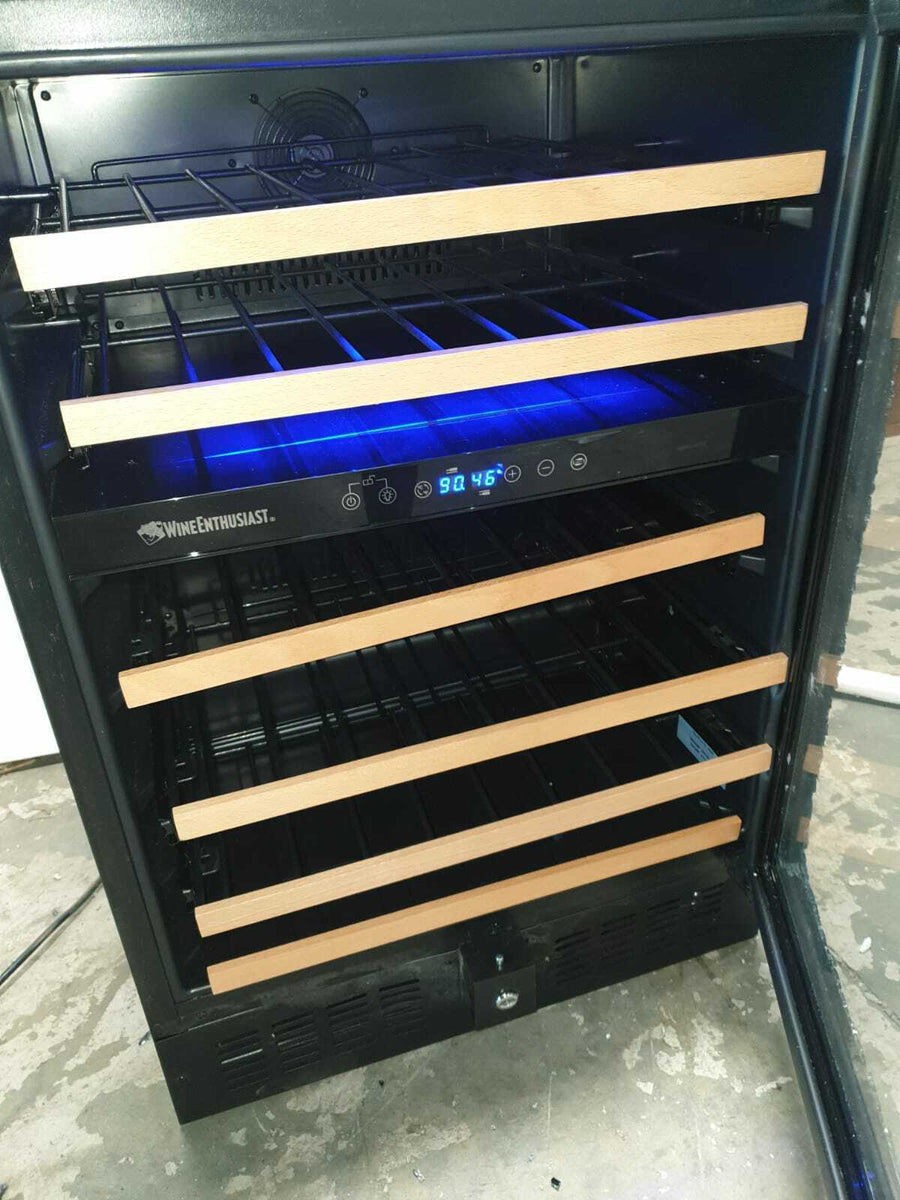 Wine Enthusiast Elite BU145D 46 Bottle Dual Zone Compressor Wine Cool