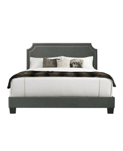 Belle Isle Furniture Regal Upholstered King Bed Dark Grey