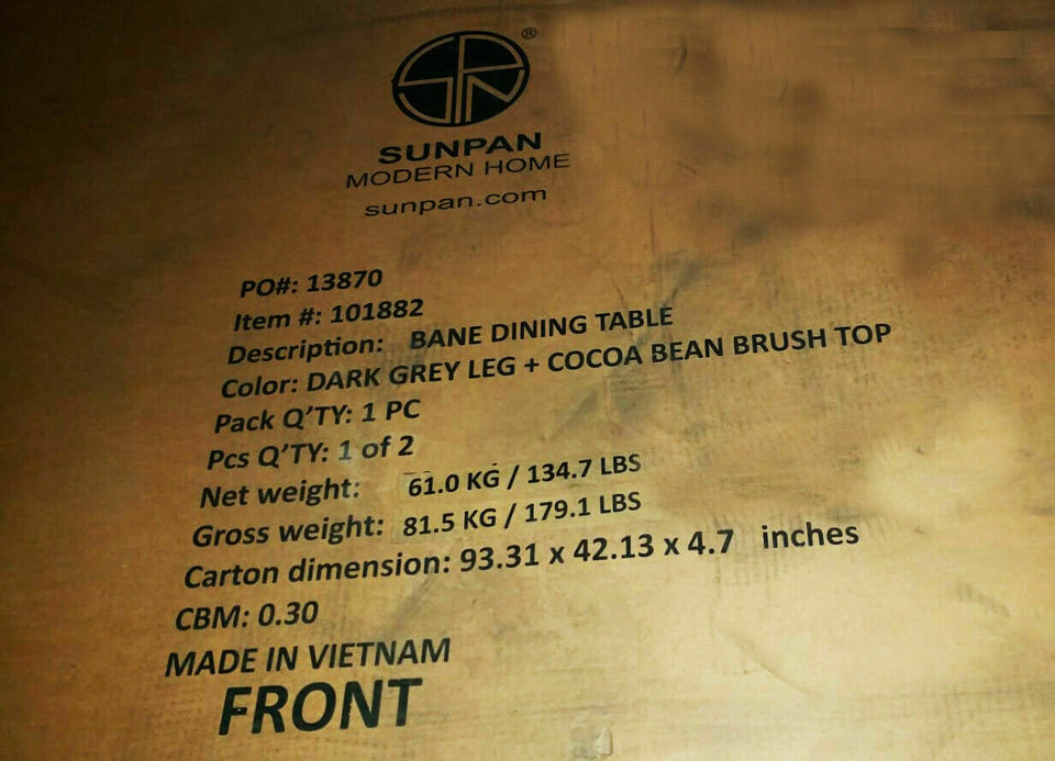 Sunpan Modern Home Bane Dining Table