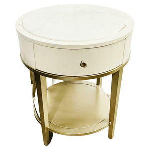 Adela 27'' Tall Stone End Table with Storage - PICK UP IN NJ