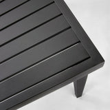 Fairmont Rectangle Steel Patio Dining Table Black - Threshold