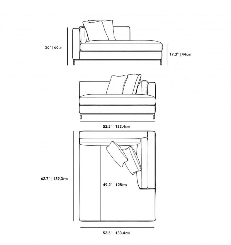 Rove Concepts Nico Right Arm Chaise