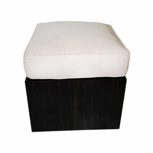 Ottoman Bench Footrest Box Fabric Cushion Top Ottoman Seat