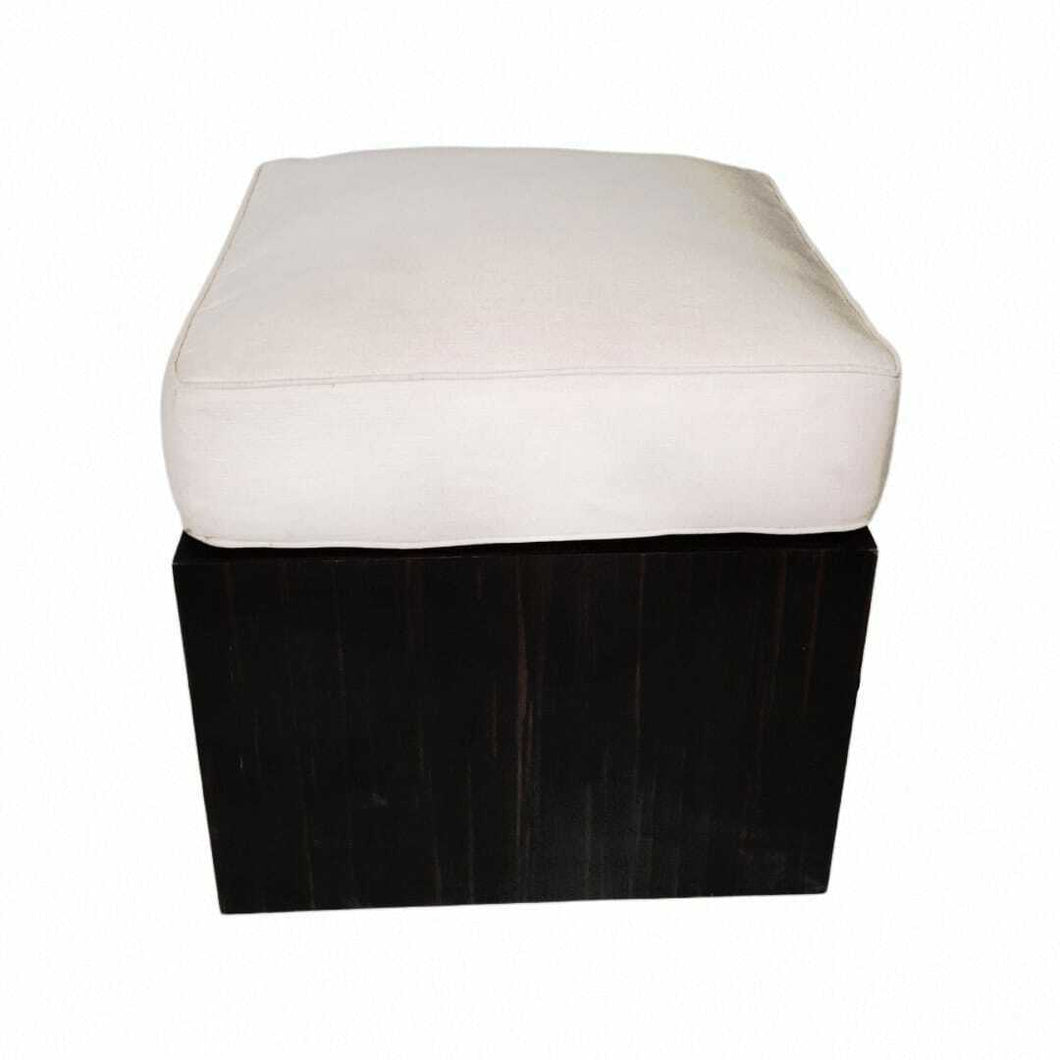 Ottoman Bench Footrest Box Fabric Cushion Top Ottoman Seat