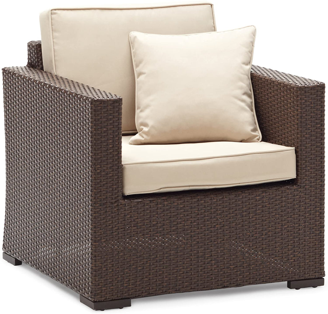 All-Weather Garden Furniture - Strathwood Wicker / Poly Rattan Chair Dark Brown